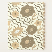 Modern Abstract Flowers Boho Wavy Planner (Achterkant)