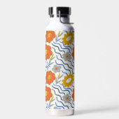 Modern Abstract Flowers Boho Wavy Waterfles (Links)