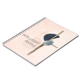 Modern Abstract Flute Quote Blush Pink & Navy Notitieboek (Linkerzijde)