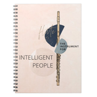 Modern Abstract Flute Quote Blush Pink & Navy Notitieboek