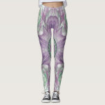 Modern Abstract fractaal Paars en groen ontwerp Leggings<br><div class="desc">Modern Abstract Fractal Paars en Green Design door Travis L. Lagasse of Flowstone Graphics.</div>