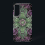 Modern Abstract fractaal Paars en groen ontwerp Samsung Galaxy Hoesje<br><div class="desc">Modern Abstract Fractal Paars en Green Design door Travis L. Lagasse of Flowstone Graphics.</div>