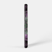 Modern Abstract fractaal Paars en groen ontwerp Samsung Galaxy Hoesje (Rechterkant)