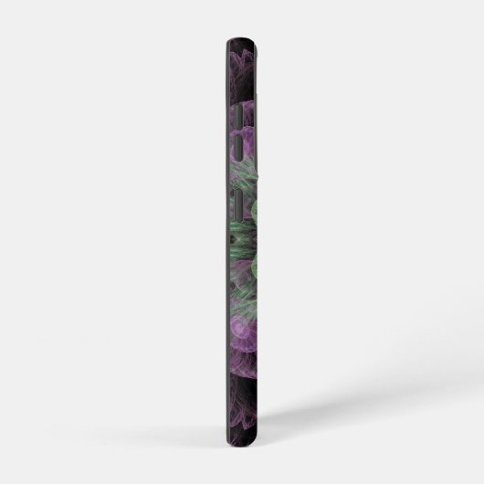 Modern Abstract fractaal Paars en groen ontwerp Samsung Galaxy Hoesje (Rechterkant)