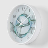 Modern Abstract Fractal Art Blue Turquoise Gray (Hoek)