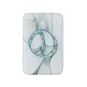 Modern Abstract Fractal Art Blue Turquoise Gray Badmat (Voorkant Verticaal)