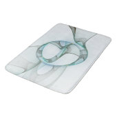 Modern Abstract Fractal Art Blue Turquoise Gray Badmat (Gekanteld)