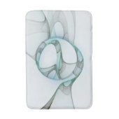 Modern Abstract Fractal Art Blue Turquoise Gray Badmat (Voorkant Verticaal)