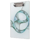 Modern Abstract Fractal Art Blue Turquoise Gray Klembord (Links)