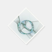 Modern Abstract Fractal Art Blue Turquoise Gray Servet (Hoek)