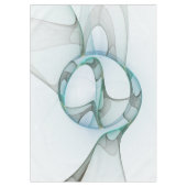 Modern Abstract Fractal Art Blue Turquoise Gray Tafelkleed (Voorkant)
