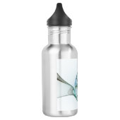 Modern Abstract Fractal Art Blue Turquoise Gray Waterfles (Links)