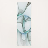 Modern Abstract Fractal Art Blue Turquoise Gray Yogamat (Voorkant)