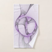 Modern Abstract fractal Art Lavender Gray Bad Handdoek (Handdoek)