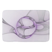 Modern Abstract fractal Art Lavender Gray Badmat (Voorkant)