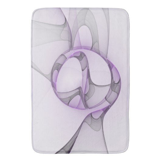 Modern Abstract fractal Art Lavender Gray Badmat (Voorkant Verticaal)