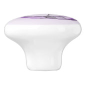 Modern Abstract fractal Art Lavender Gray Keramische Knop (Zijkant)