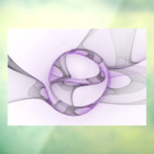 Modern Abstract fractal Art Lavender Gray Raamsticker (Vel 3)