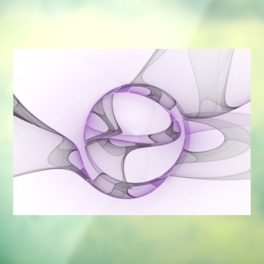 Modern Abstract fractal Art Lavender Gray Raamsticker (Vel 3)
