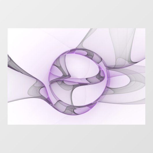Modern Abstract fractal Art Lavender Gray Raamsticker (Vel)