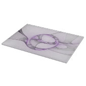 Modern Abstract fractal Art Lavender Gray Snijplank (Hoek)