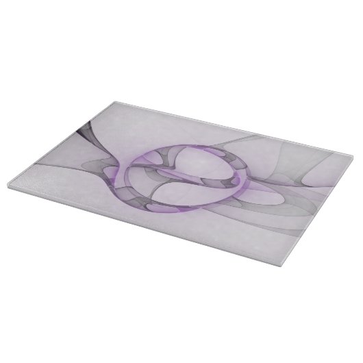 Modern Abstract fractal Art Lavender Gray Snijplank (Hoek)