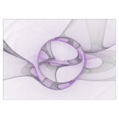 Modern Abstract fractal Art Lavender Gray Tafelkleed (Voorkant (Horizontaal))
