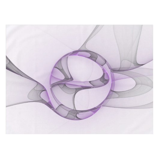 Modern Abstract fractal Art Lavender Gray Tafelkleed (Voorkant (Horizontaal))