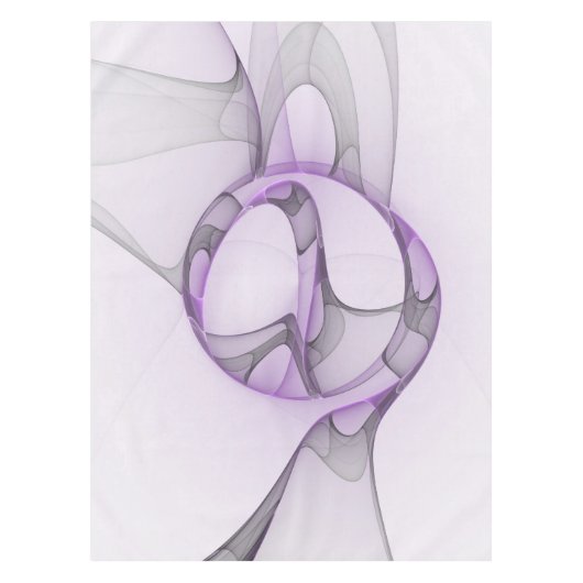 Modern Abstract fractal Art Lavender Gray Tafelkleed (Voorkant)