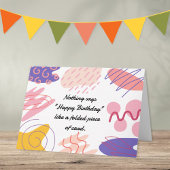 Modern Abstract Funny Any Age Verjaardag Kaart