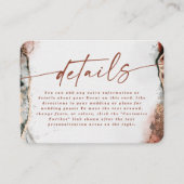 Modern Abstract gebrand Sinaasappel herfst bruilof Informatiekaartje (Voorkant)