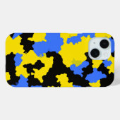 Modern Abstract geel blauw zwart patroonontwerp Case-Mate iPhone Case (Achterkant (horizontaal))