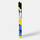 Modern Abstract geel blauw zwart patroonontwerp Case-Mate iPhone Case (Achterkant / Links)