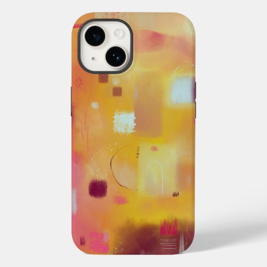 Modern Abstract geel Case-Mate iPhone Case (Achterkant)