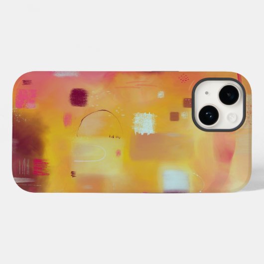 Modern Abstract geel Case-Mate iPhone Case (Achterkant (horizontaal))