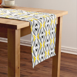 Modern Abstract Geel Diamond Korte Tafelloper