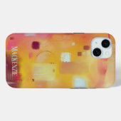 Modern Abstract geel, gepersonaliseerd Case-Mate iPhone Case (Achterkant (horizontaal))