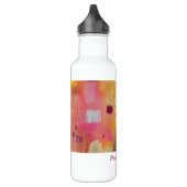 Modern Abstract geel, gepersonaliseerd Waterfles (Links)