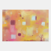 Modern Abstract geel Inpakpapier Vel (Voorkant 3)