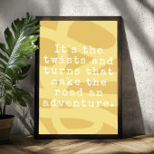 Modern Abstract geel Inspirerend Quote Poster