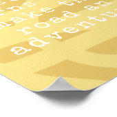 Modern Abstract geel Inspirerend Quote Poster (Hoek)