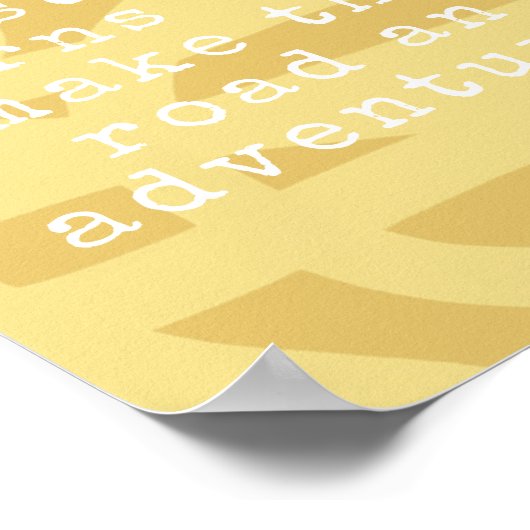 Modern Abstract geel Inspirerend Quote Poster (Hoek)