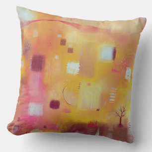 Modern Abstract Geel Kussen