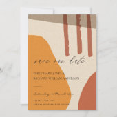 MODERN ABSTRACT GEEL RUST KRAFT ARTISTIC ART SAVE THE DATE (Voorkant)