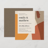 MODERN ABSTRACT GEEL TERRACOTTA ART VERLOVING KAART (Voorkant / Achterkant)