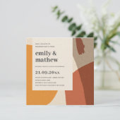 MODERN ABSTRACT GEEL TERRACOTTA ART VERLOVING KAART (Staand voorkant)