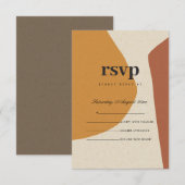 MODERN ABSTRACT GEEL TERRACOTTA ARTISTIC RSVP (Voorkant / Achterkant)