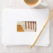 MODERN ABSTRACT GEEL TERRACOTTA ARTISTISCH ADRES ETIKET (Insitu)