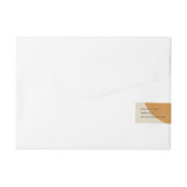 MODERN ABSTRACT GEEL TERRACOTTA ARTISTISCH WEDING ADRESLABEL WIKKEL (Achterkant)