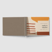 MODERN ABSTRACT GEEL TERRACOTTA ARTISTISCH WEDING GASTENBOEK (Volledig)